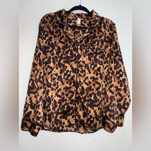 Leopard Print 2 Piece Pajama Set